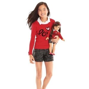 American Girl Grace Thomas Shorts Sz 12 Girls Black EUC Pockets Adjustable Waist